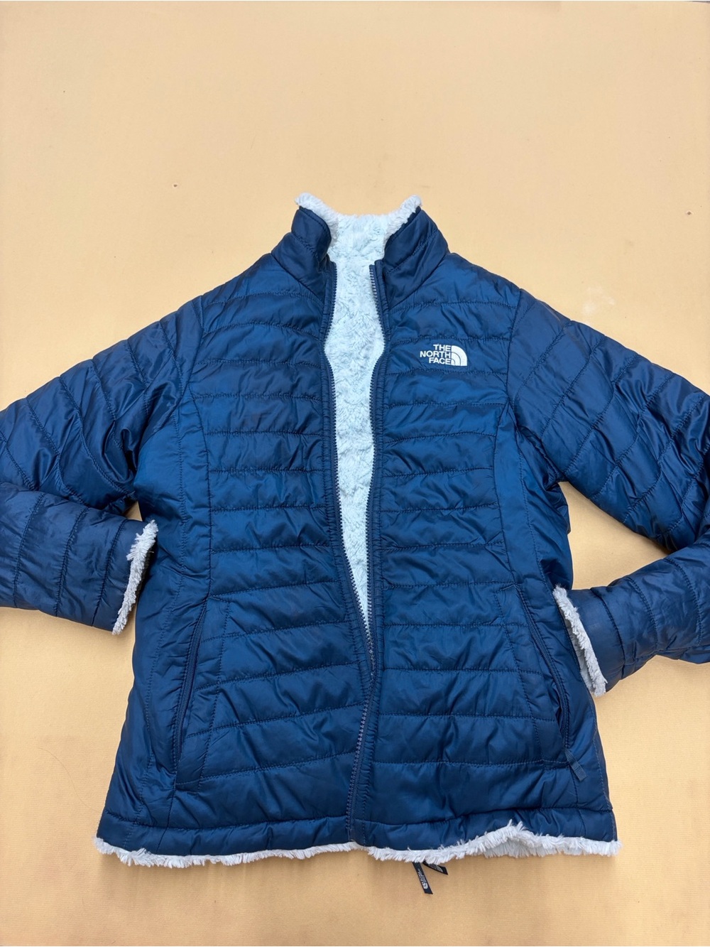 The North Face Mossbud Swirl Quilted Sherpa-Lined jacket